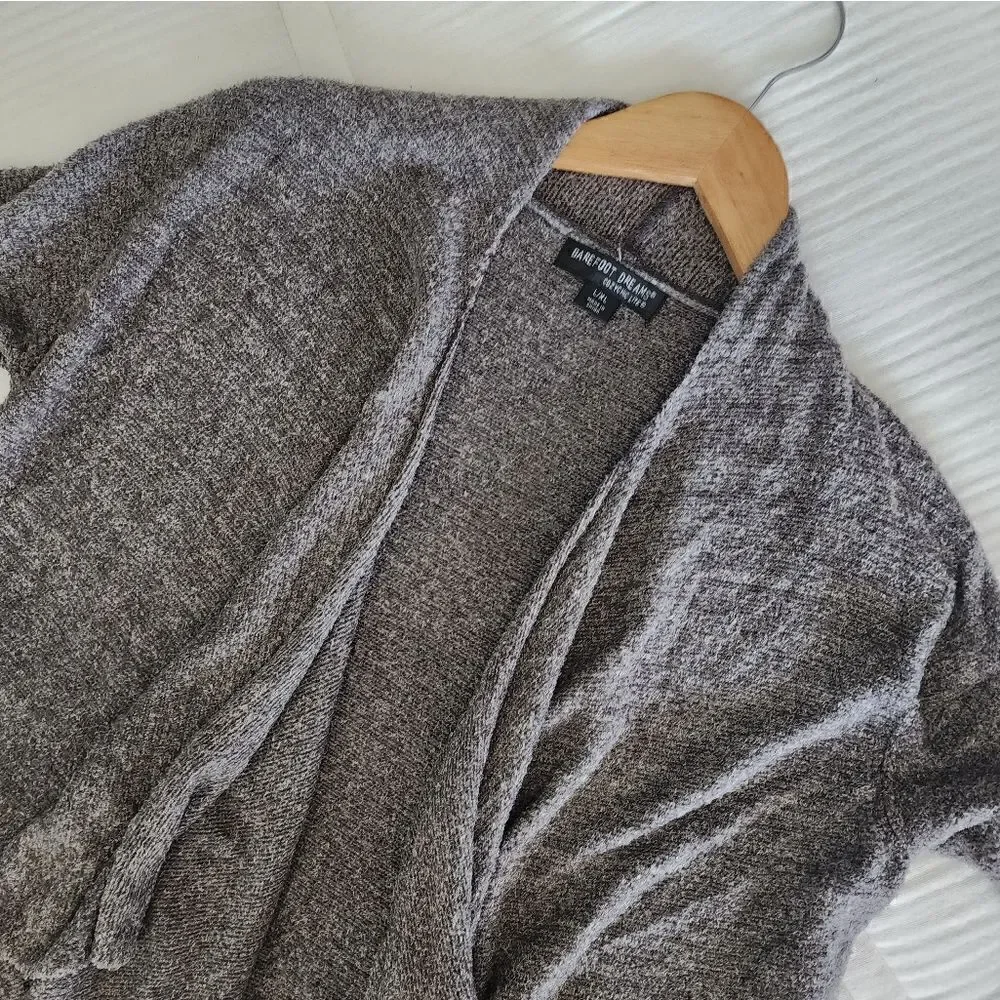Barefoot dreams cozy chic ultra lite Open front cascade cardigan sweater